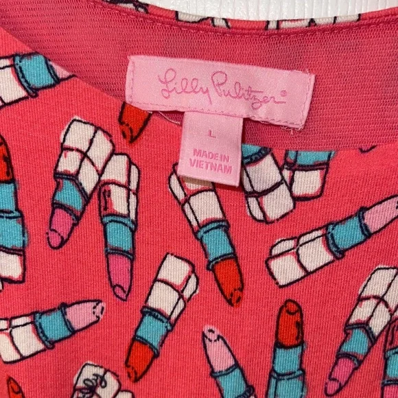 Lilly Pulitzer size L lipstick dress - Picture 2 of 7